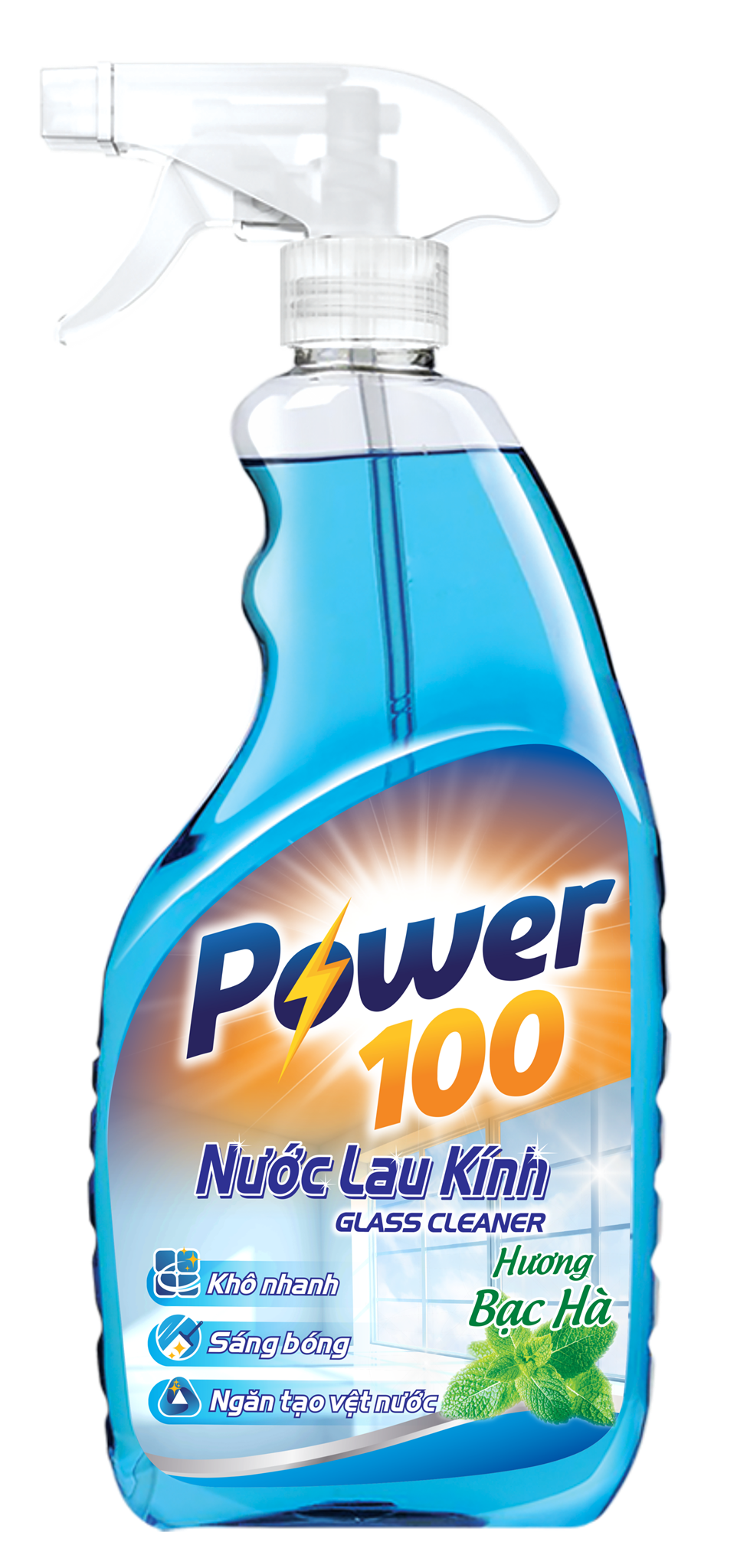 NƯỚC LAU KÍNH POWER100 HƯƠNG BẠC HÀ