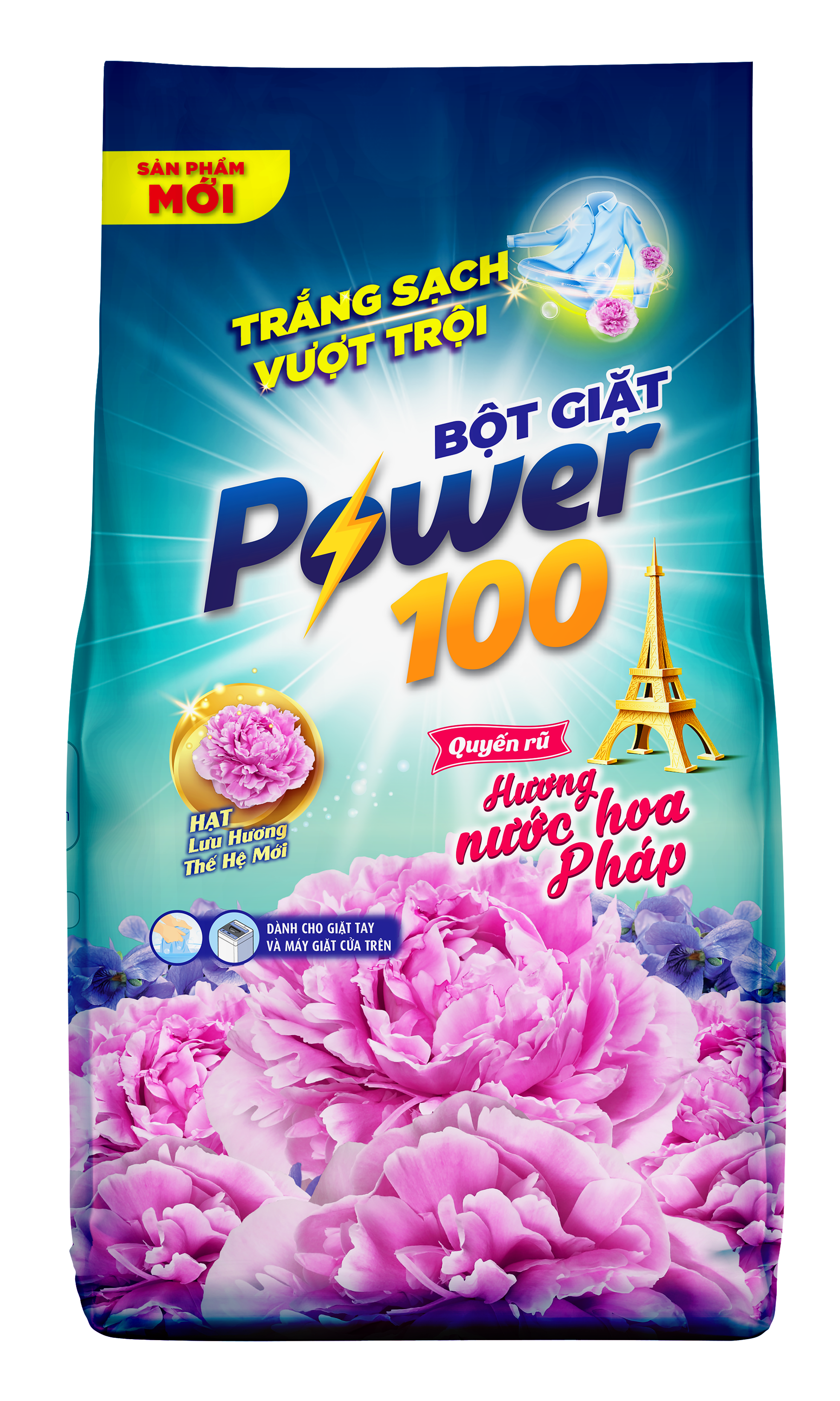 BỘT GIẶT POWER100 HƯƠNG NƯỚC HOA PHÁP