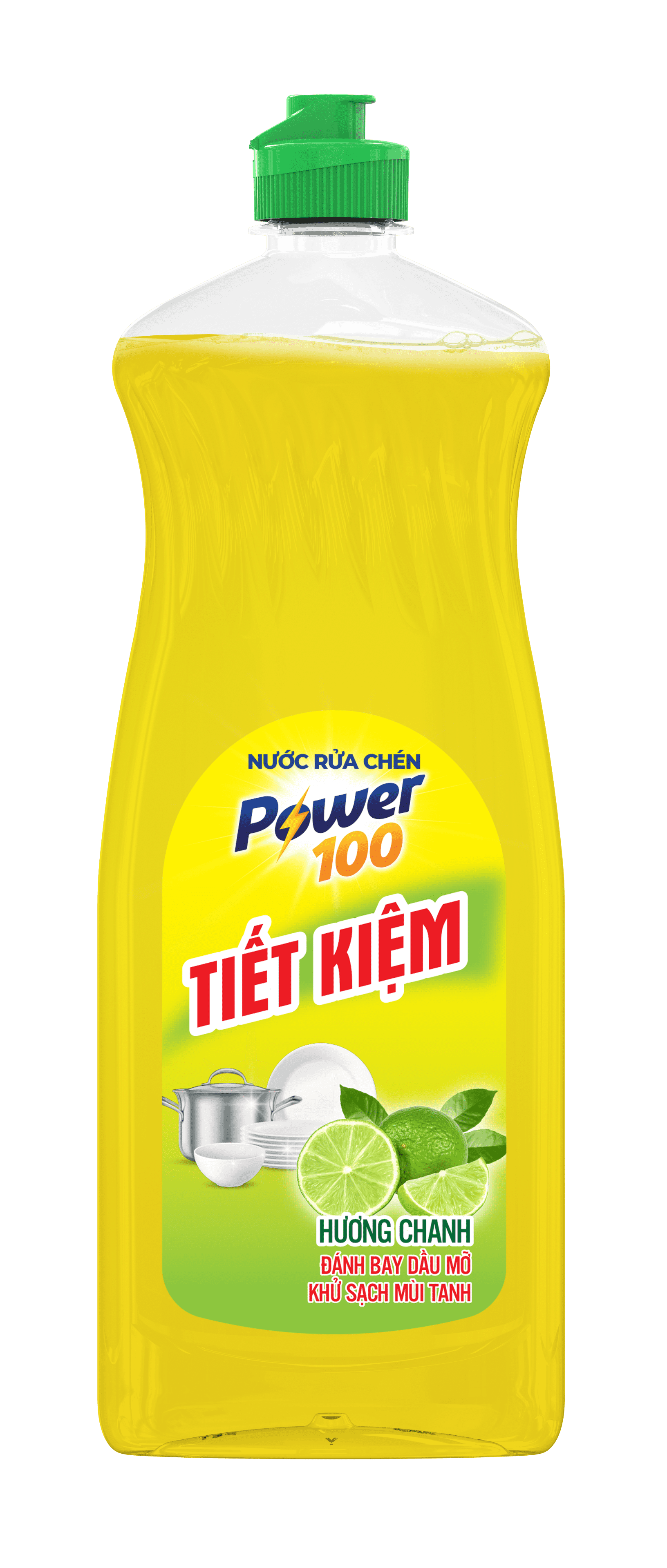 NƯỚC RỬA CHÉN POWER100 TIẾT KIỆM HƯƠNG CHANH