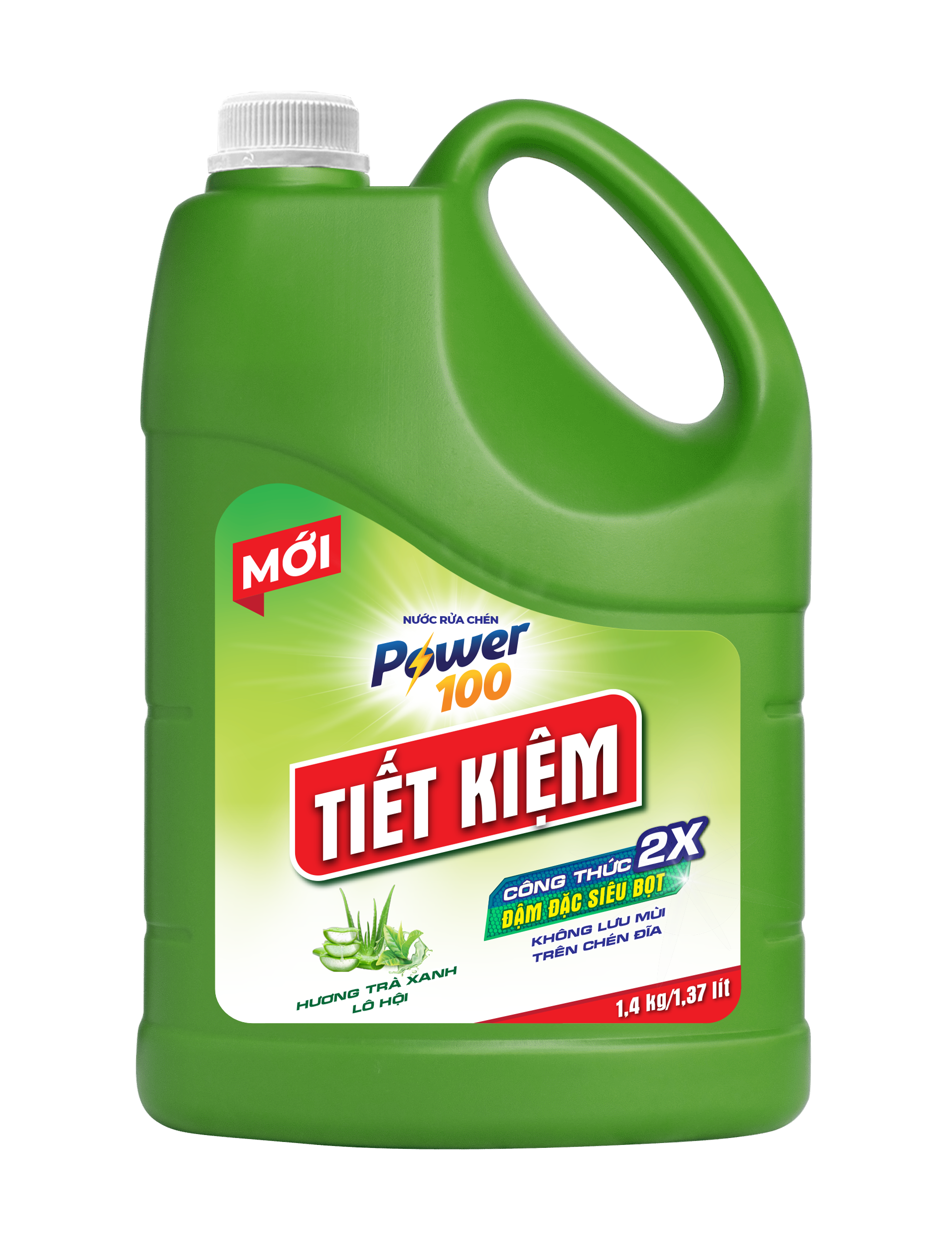 NƯỚC RỬA CHÉN POWER100 TIẾT KIỆM HƯƠNG TRÀ XANH LÔ HỘI