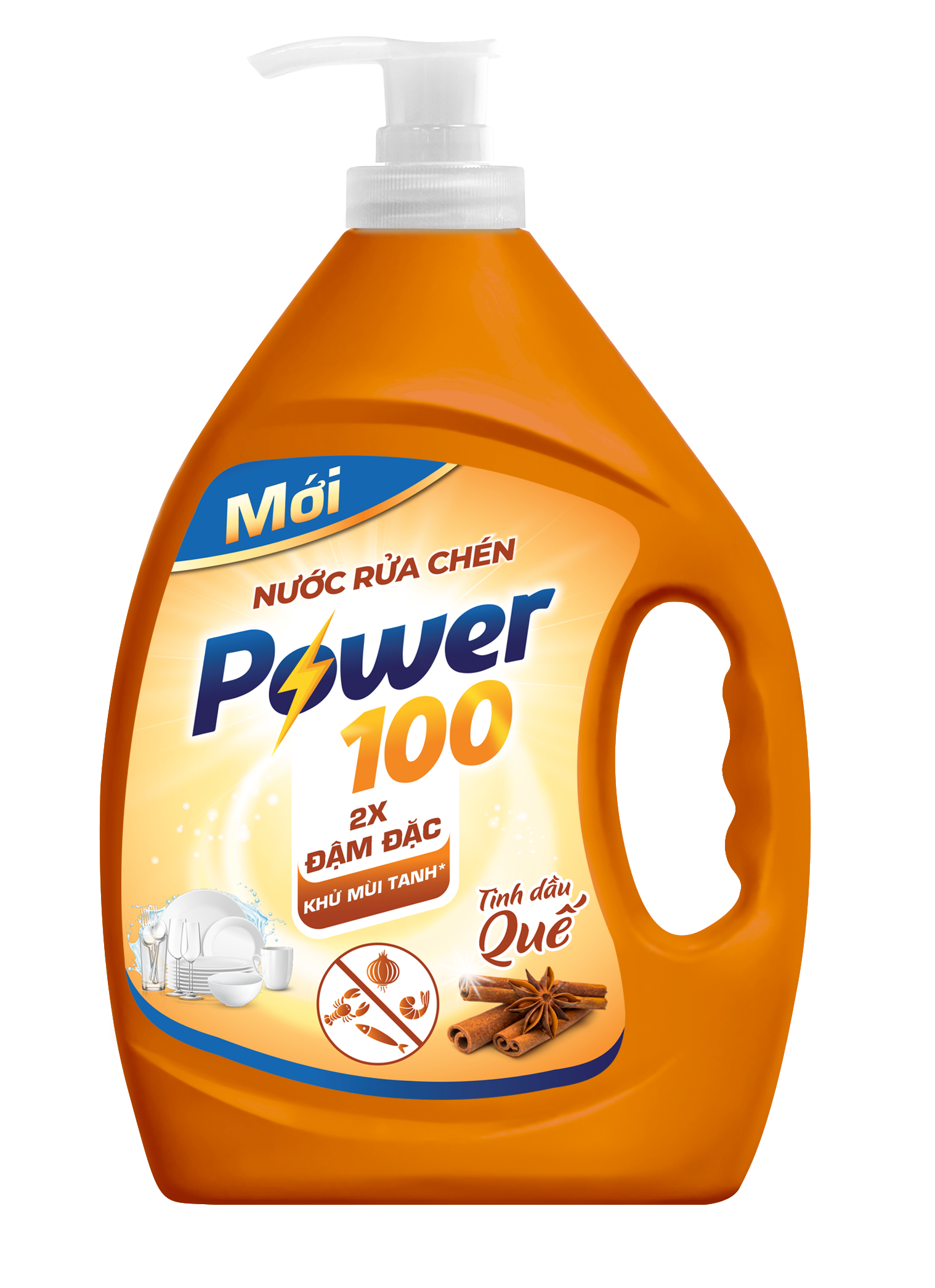 NƯỚC RỬA CHÉN POWER100 TINH DẦU QUẾ