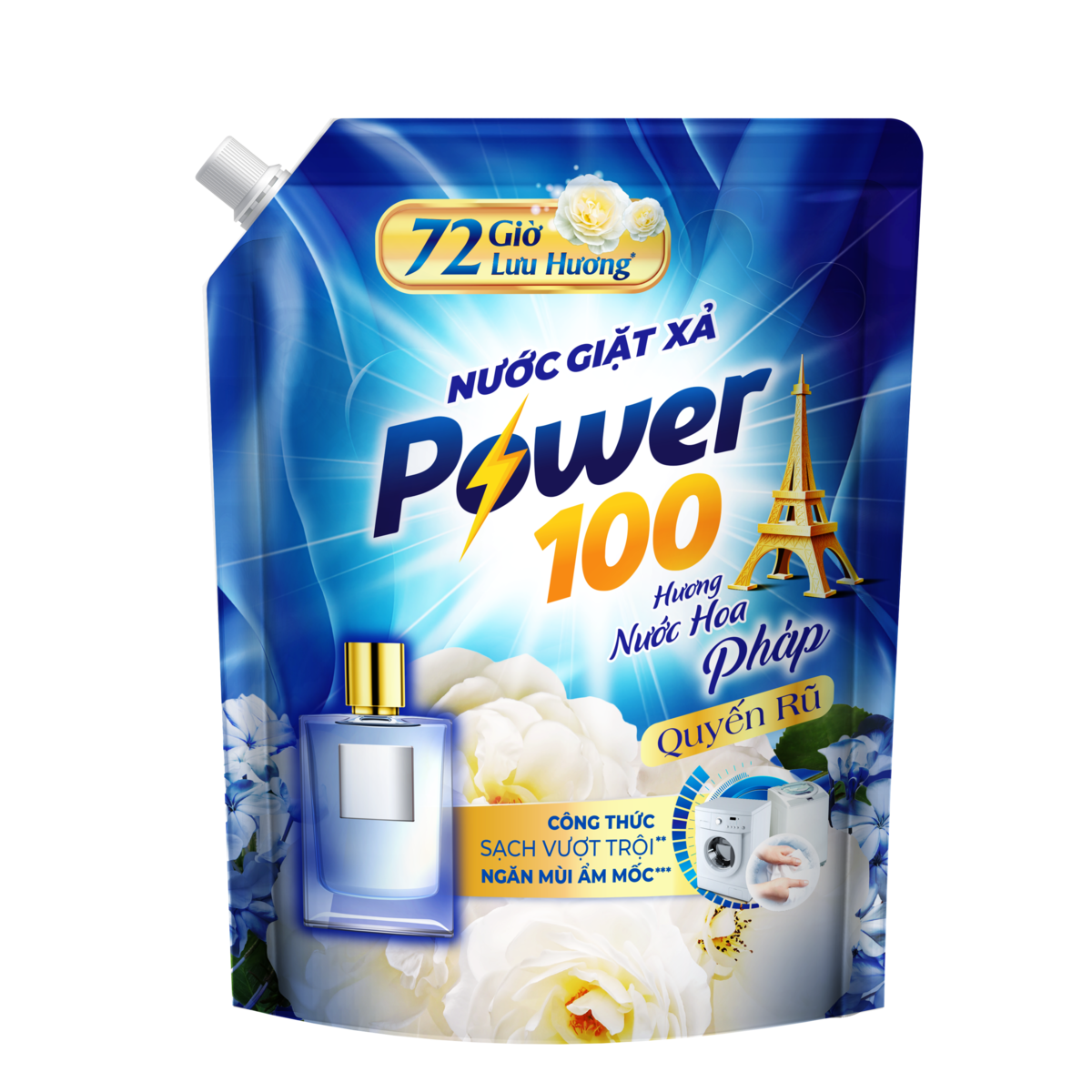 NƯỚC GIẶT XẢ POWER100 HƯƠNG NƯỚC HOA PHÁP QUYẾN RŨ